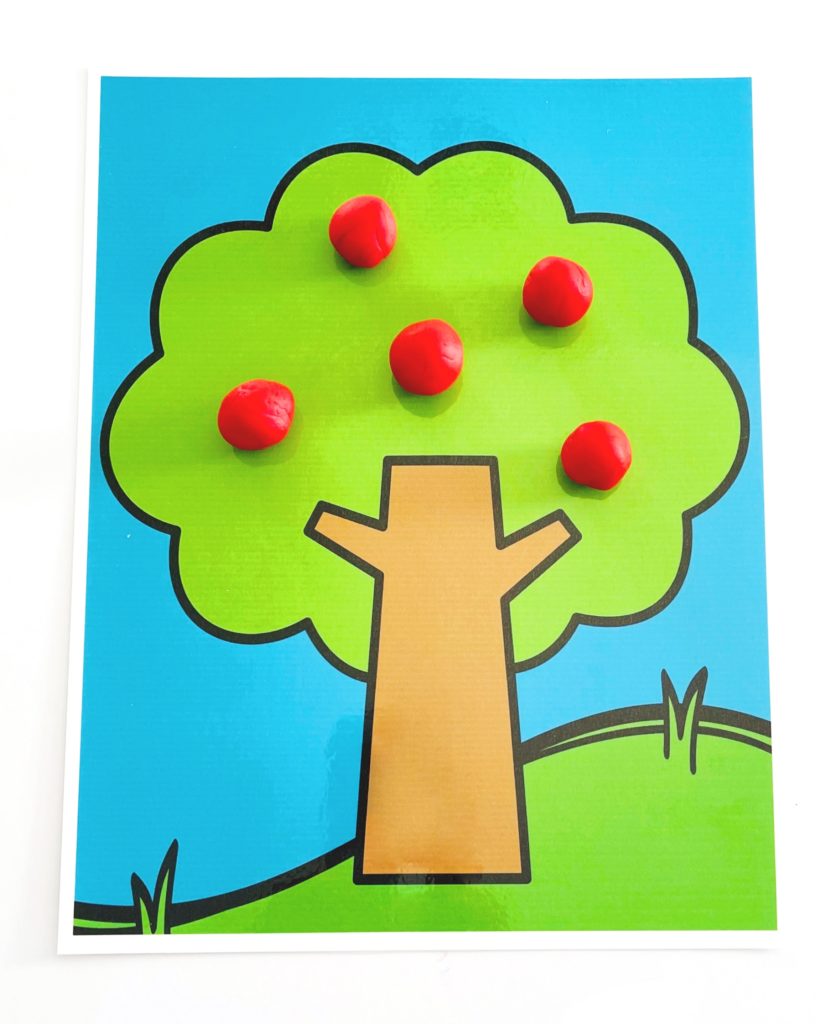 Apple Tree Playdough Mat