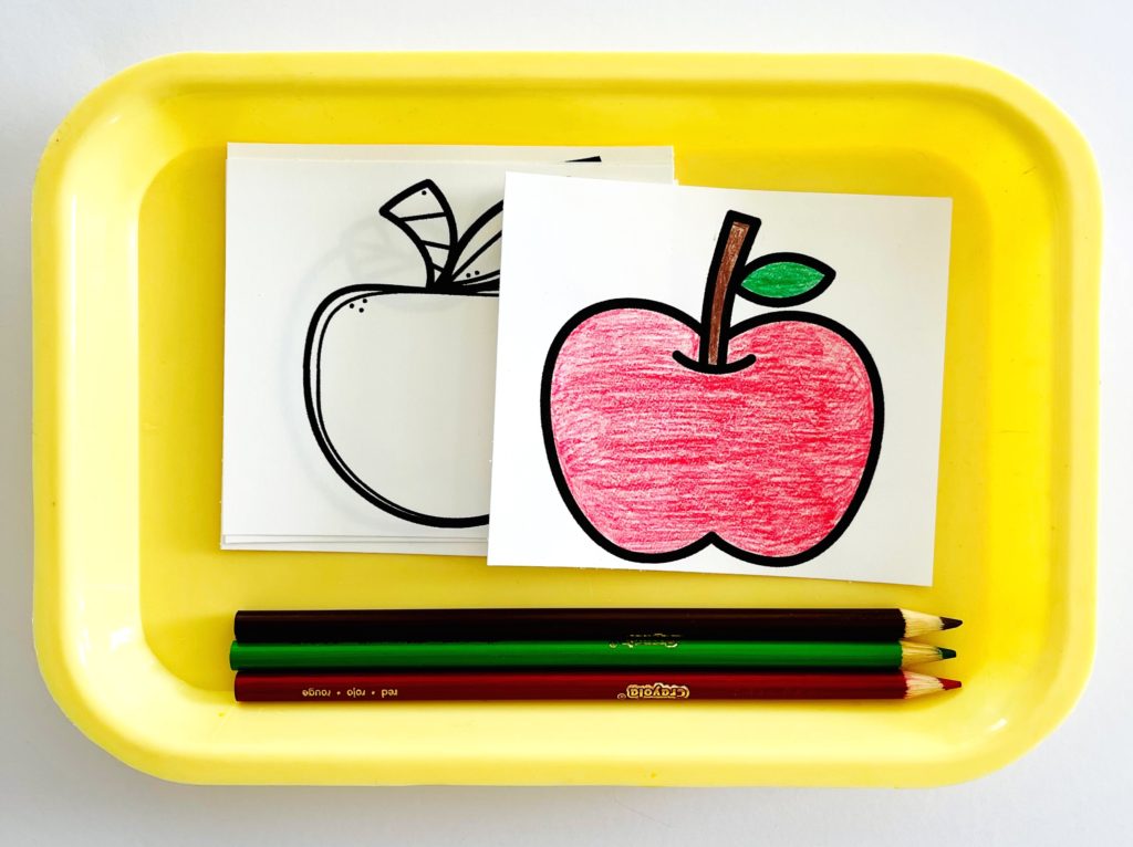 Apple coloring activity 