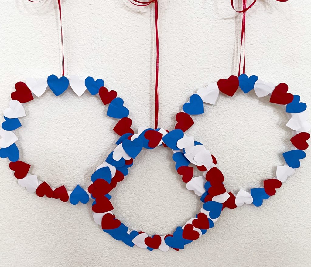 Red, White, and Blue Heart Wreath 