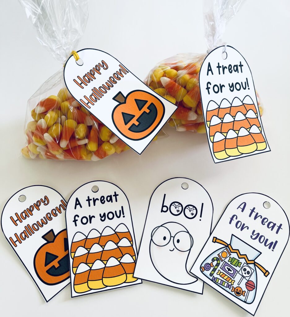Halloween Candy Bag and Gift Tags 
