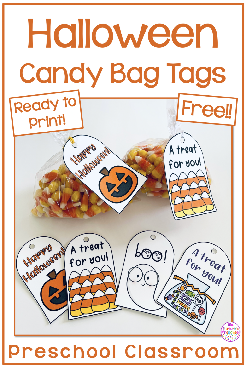 Halloween Candy Bag Tags - Ms. Stephanie's Preschool