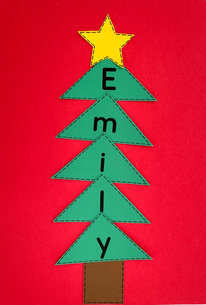 Christmas Tree Name Craft 