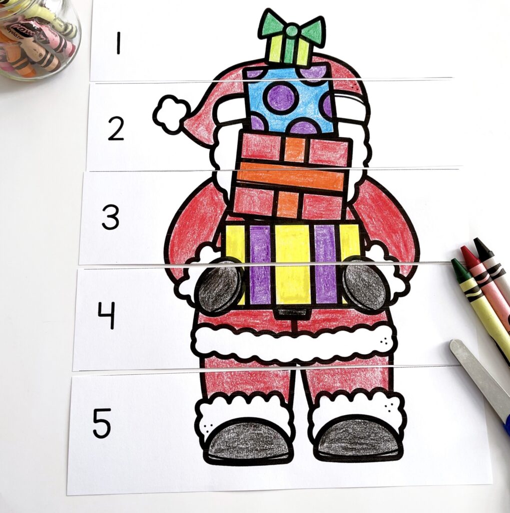 Christmas number order puzzle