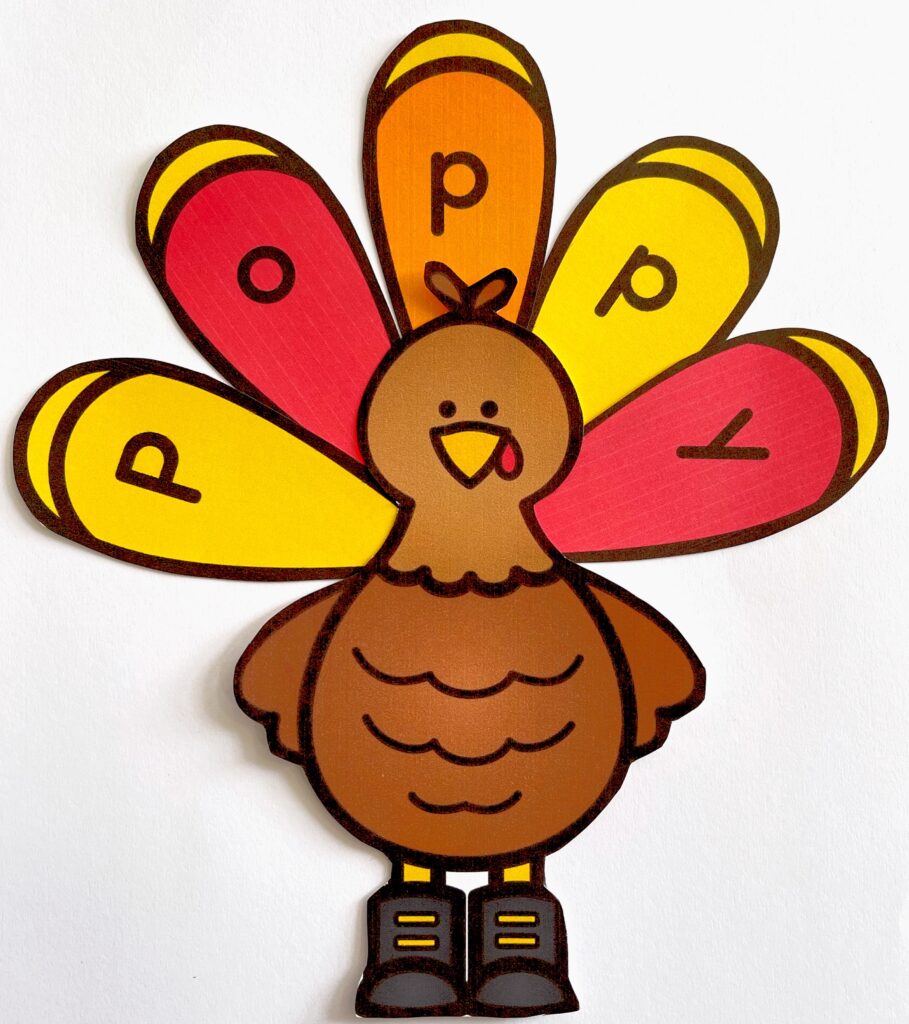 Colored version of the turkey name project. 