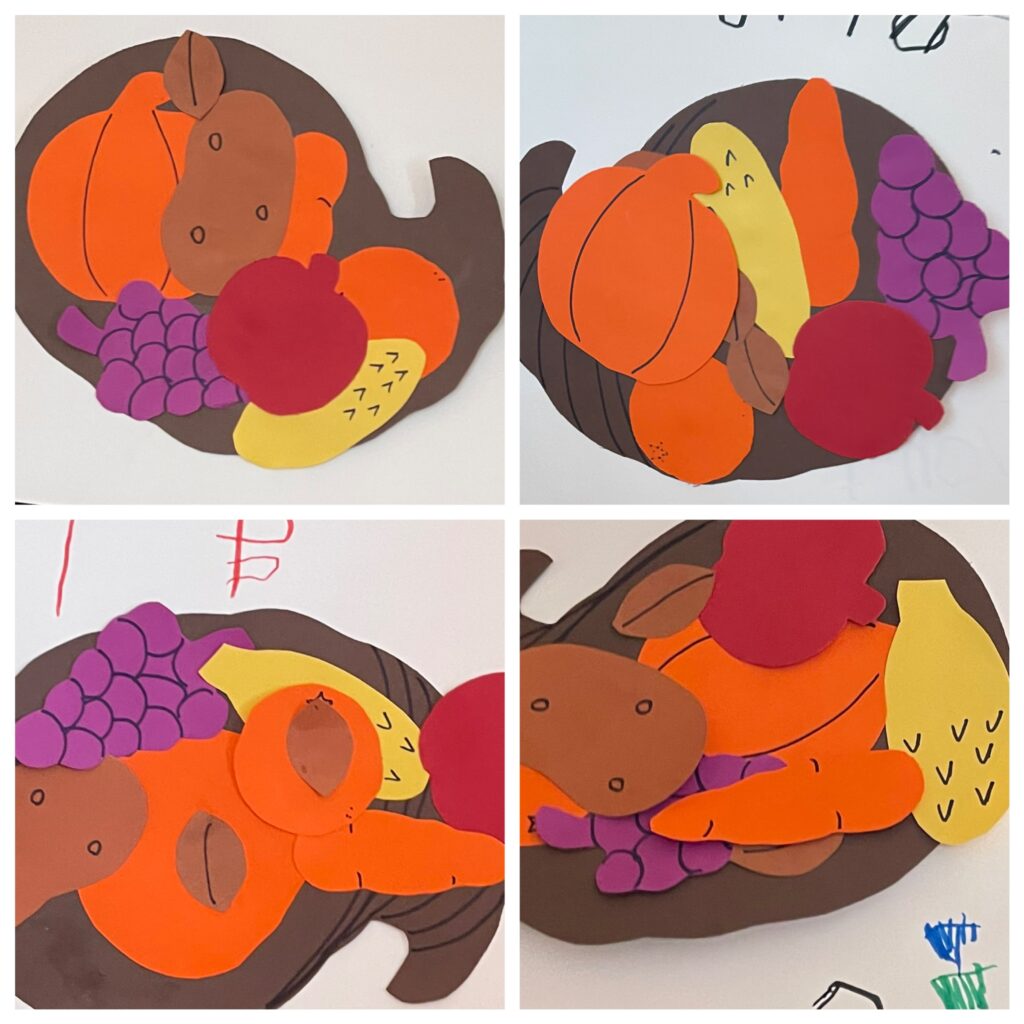 Thanksgiving Preschool Projects - Cornucopia 