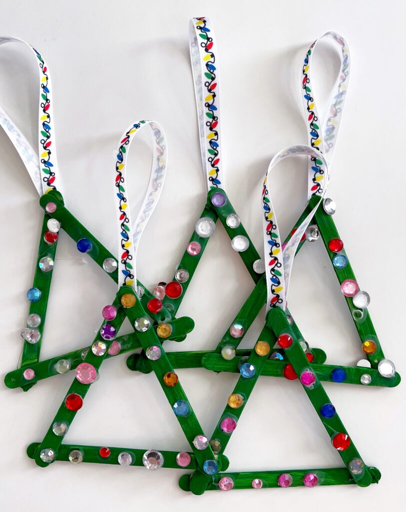 Christmas tree popsicle stick ornaments 