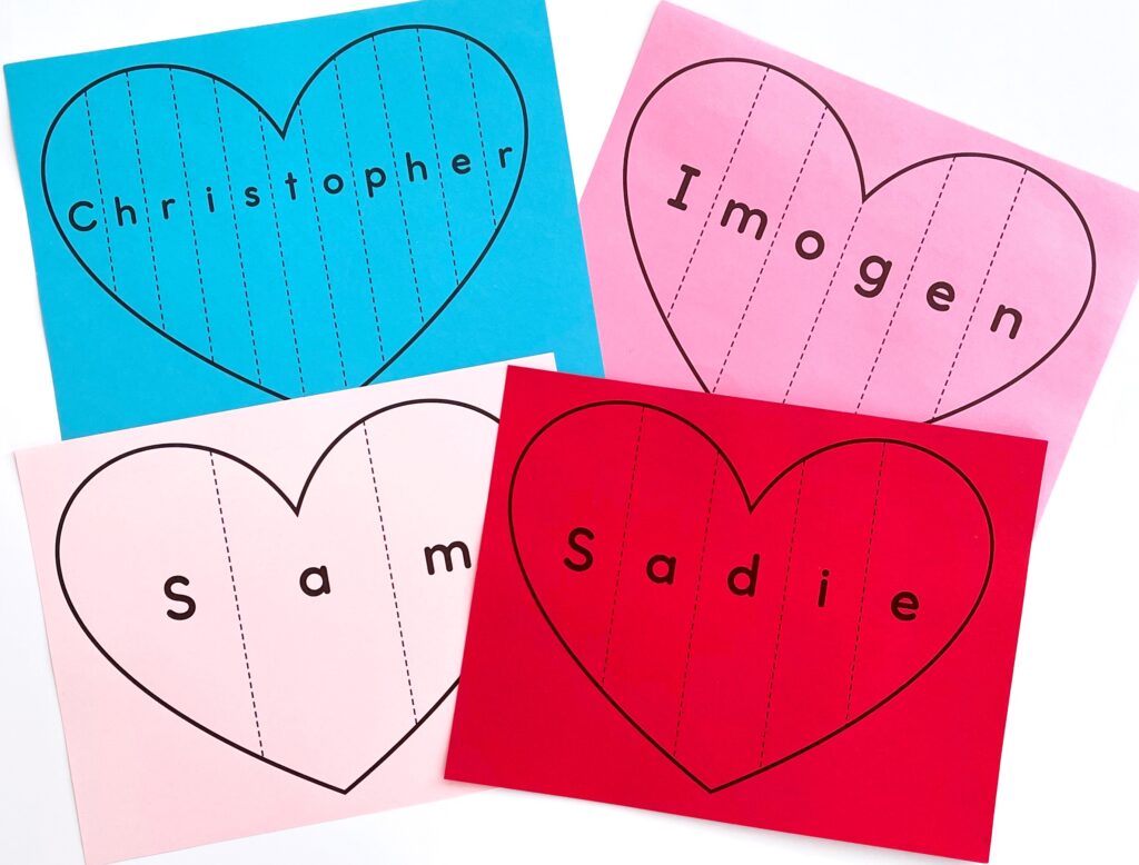 Valentine's Day Preschool Editable Name Activity 