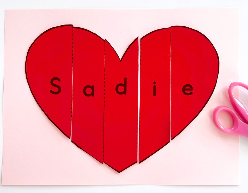 Valentine's Day Craft for Preschool - EDITABLE Name Craft