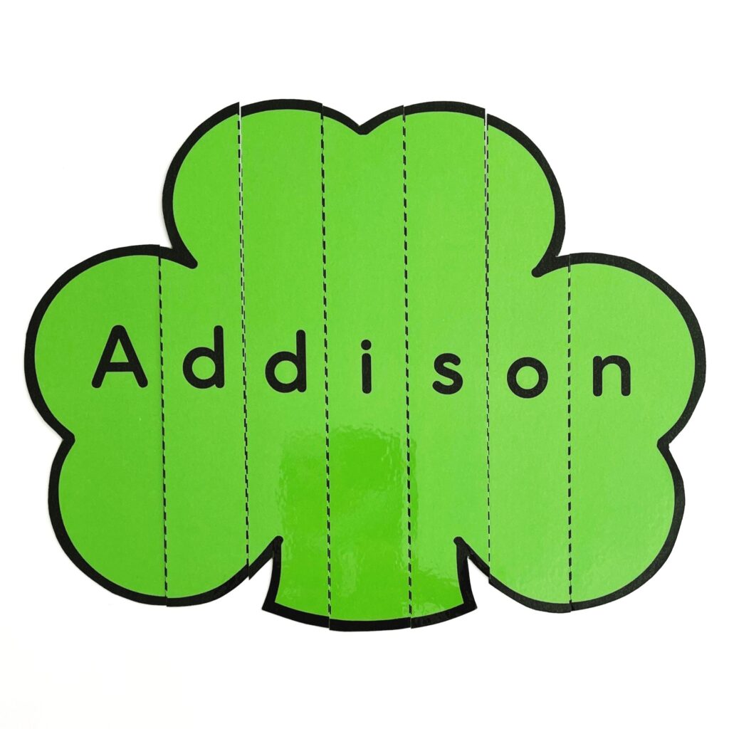 St. Patrick's Day Name Craft Puzzle 