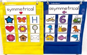 Symmetry Pocket Chart Sorting Activity