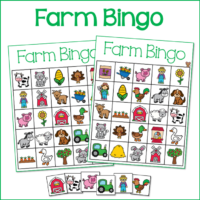 Farm Preschool Bingo - Ms. Stephanie's Preschool