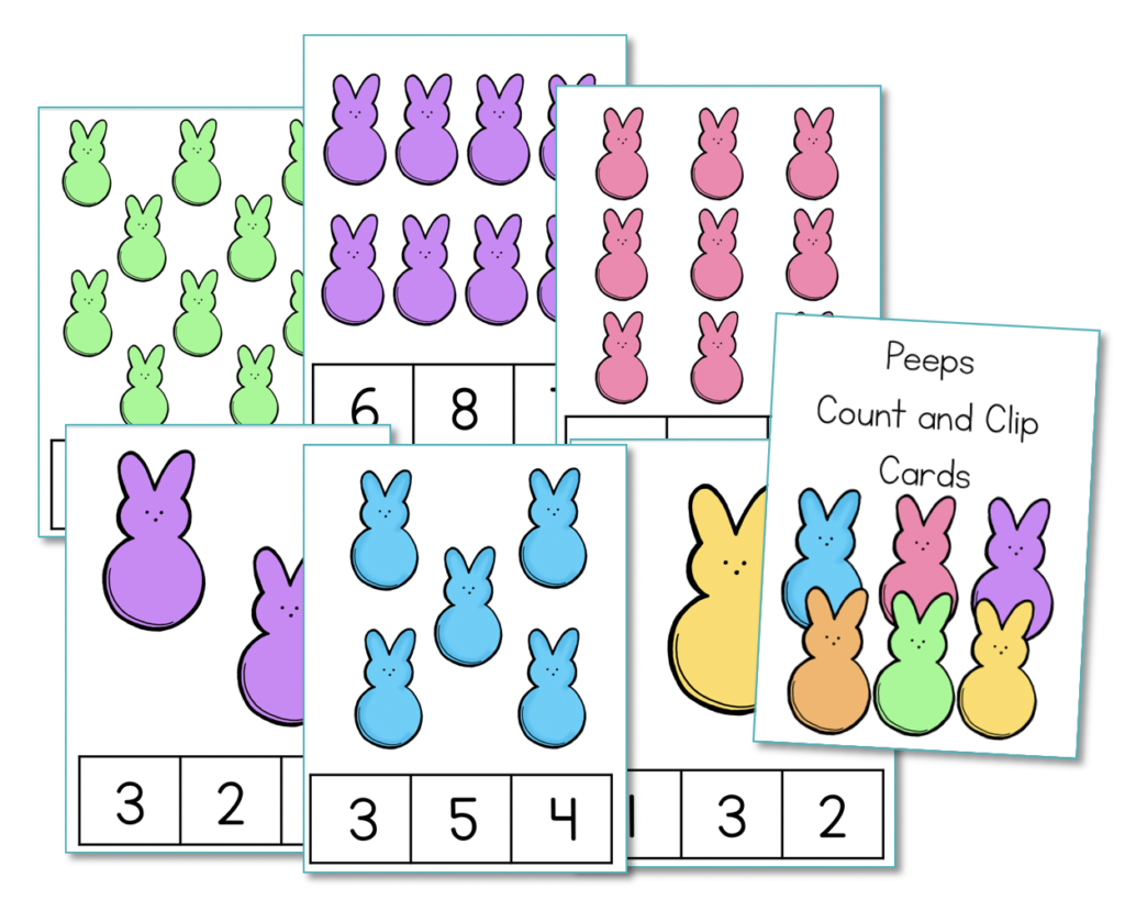 Peeps and Count and Clip Cards 