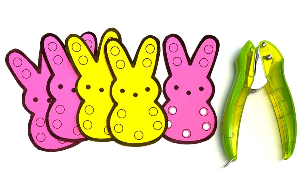 Peeps Hole Punch Preschool Activity 