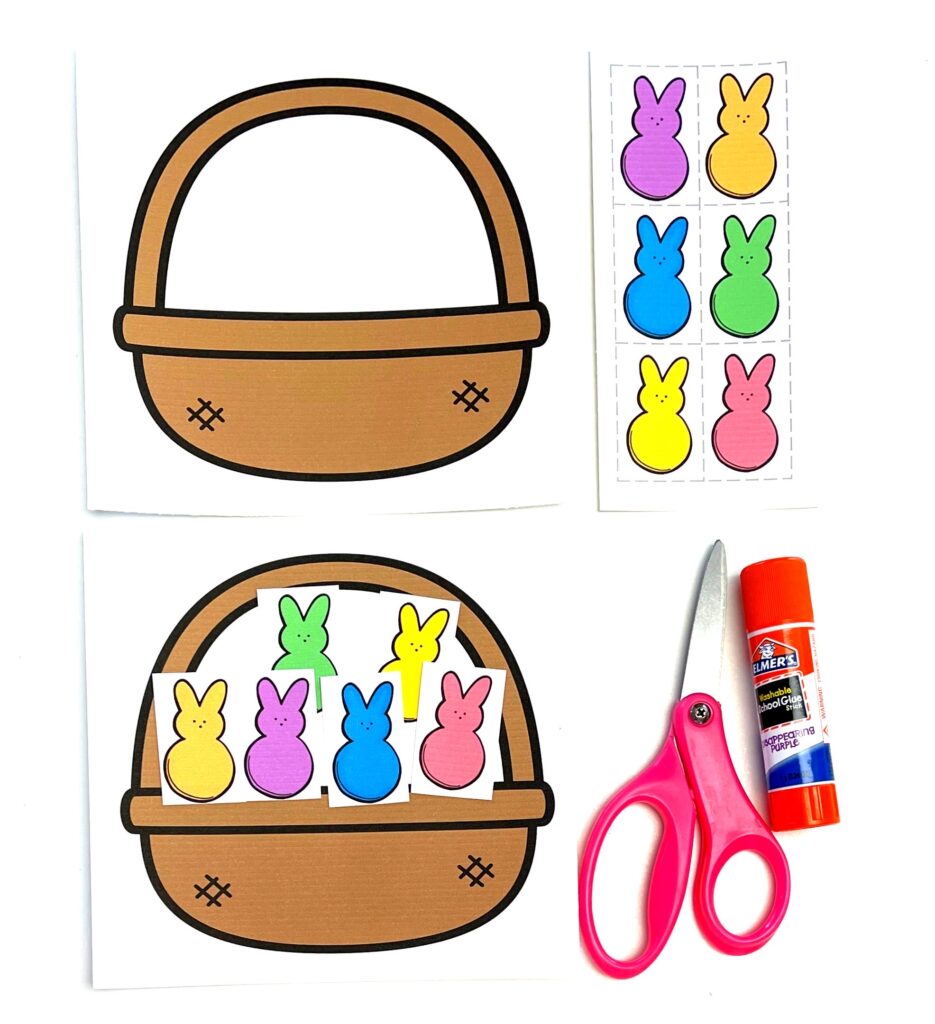 Peeps Preschool Scissor and Gluing Activity 