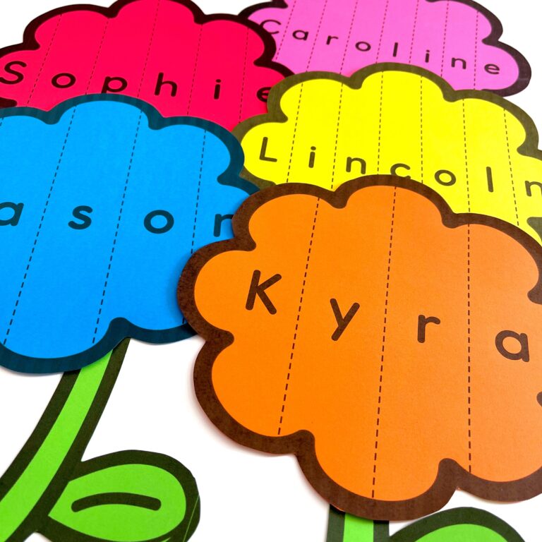 Spring Flower Name and Scissor