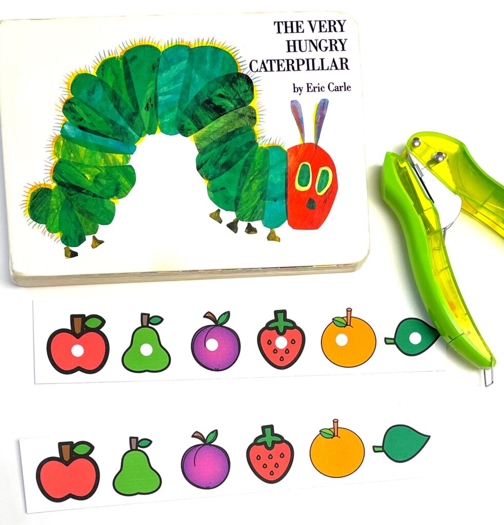 The Very Hungry Caterpillar Hole Punch Activity, Preschool Classroom 