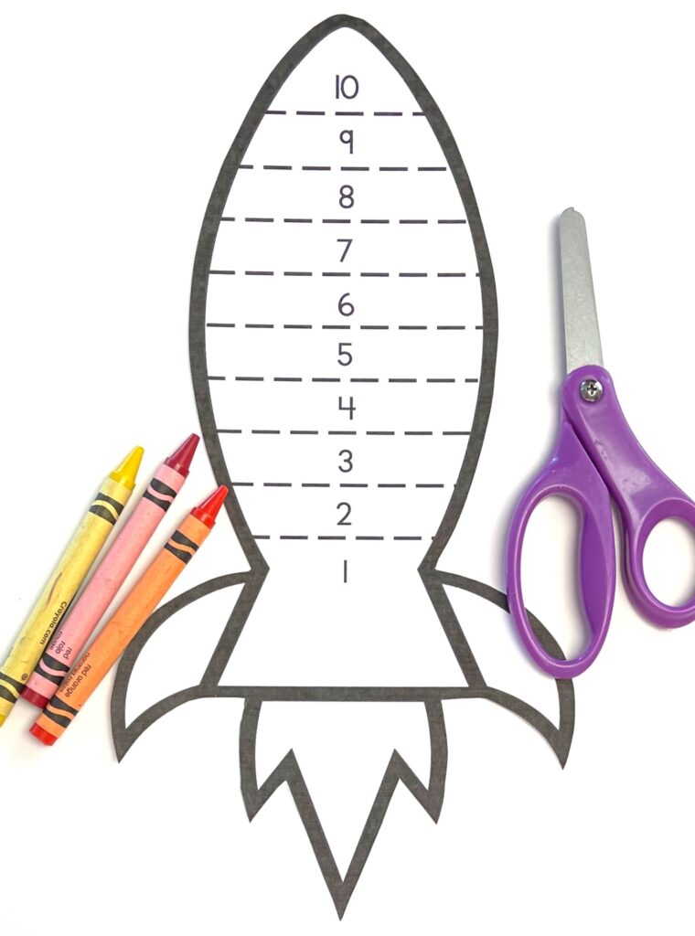 Rocket Number Order Activity - Scissor Craft 