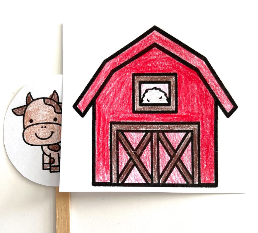 Farm Positional Words Activity Barn and Cow   Fun Farm Activities for the Preschool Classroom!