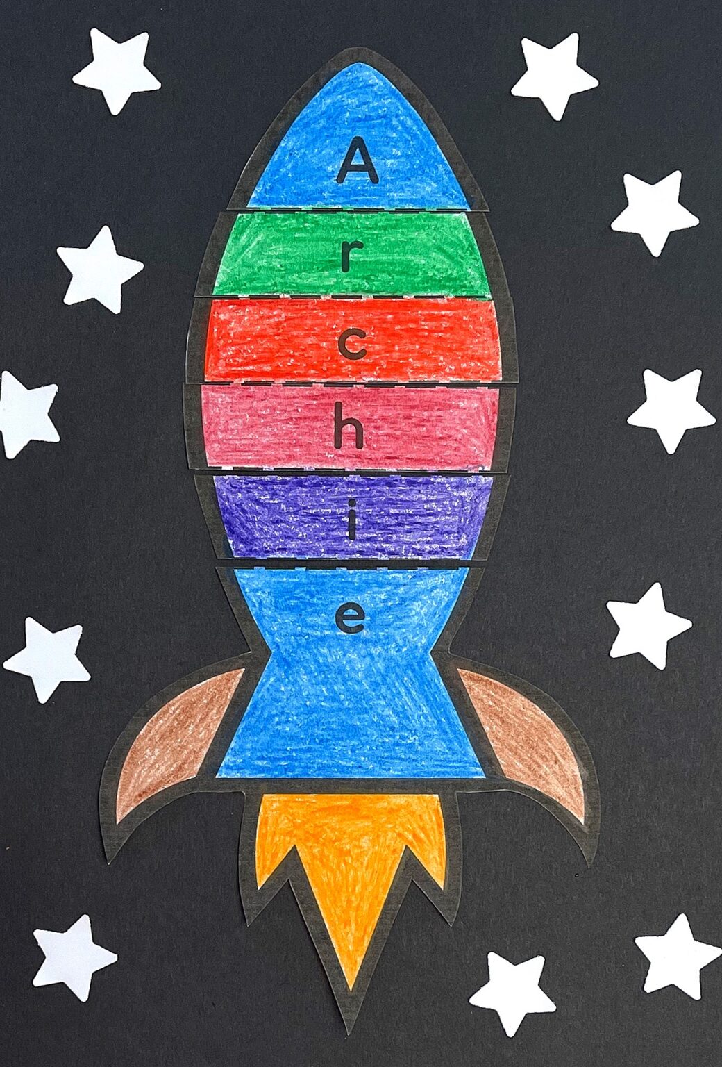 Rocket Name and Scissor Craft - Ms. Stephanie's Preschool