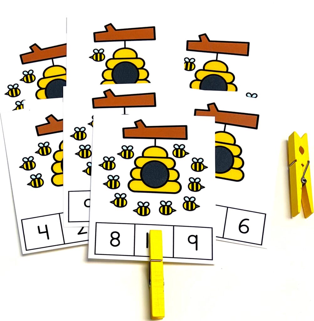 Bee Count and Clip Number Activity