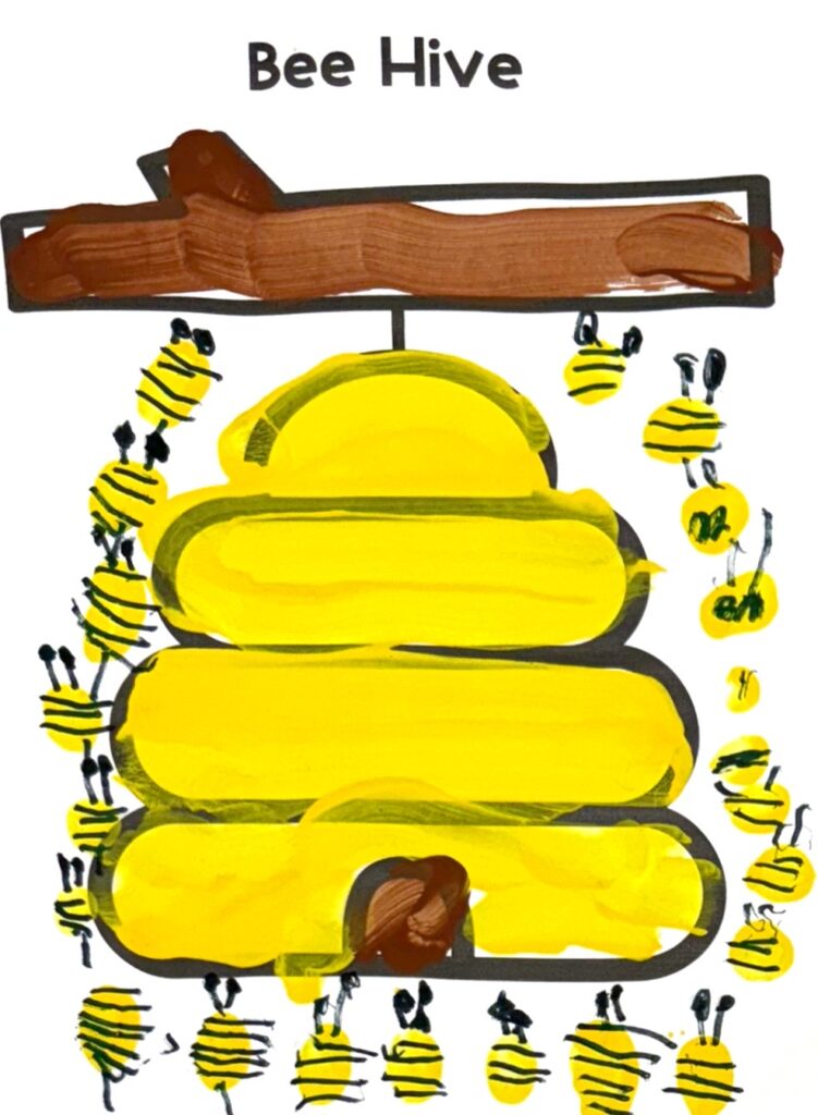 Bee and Bee Hive Art Activity