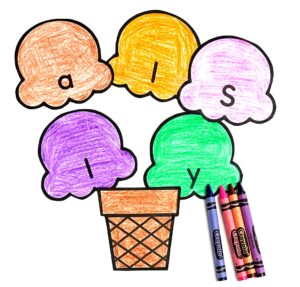 Ice Cream Preschool Name Craft