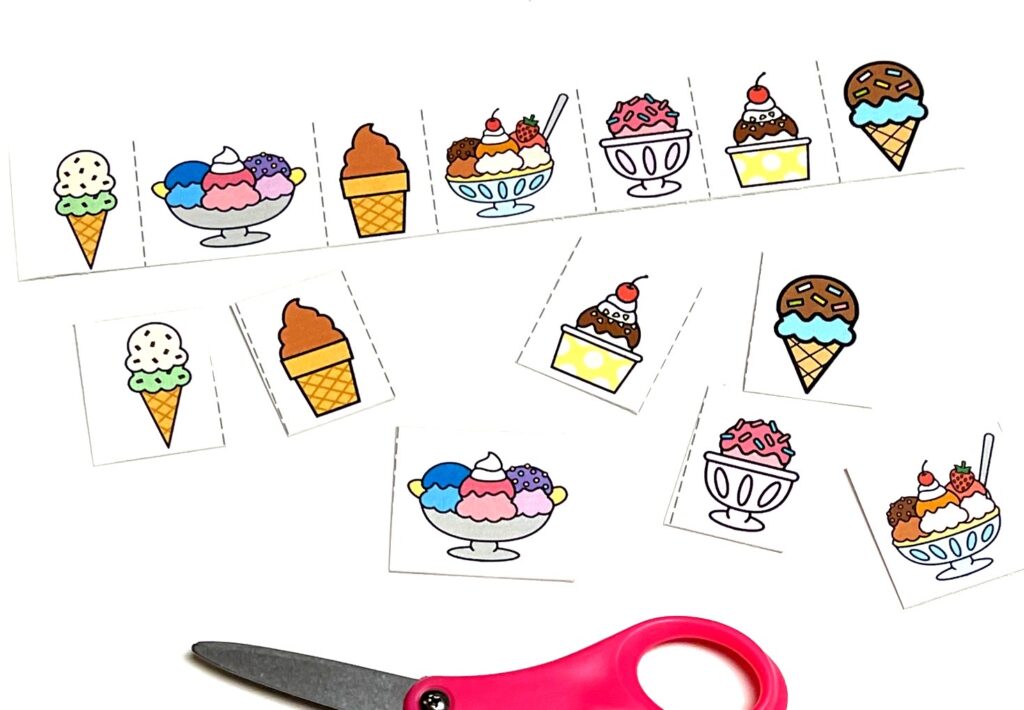 Ice Cream Scissor Strips