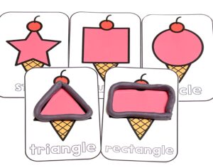 Ice Cream Shape Playdough Mats