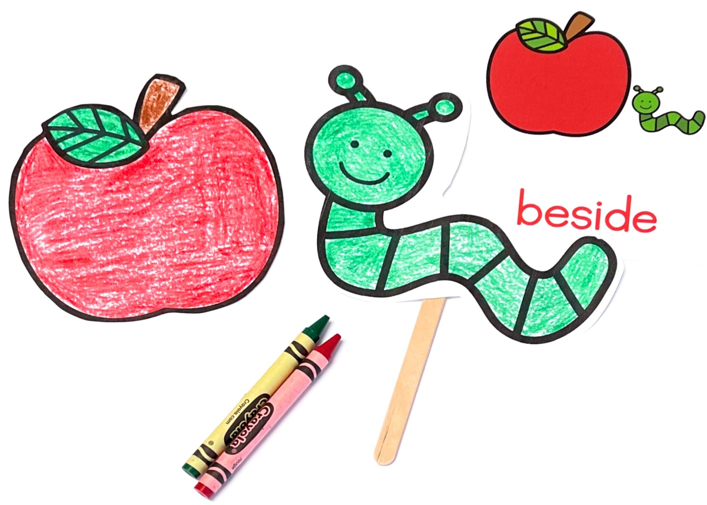 Apple and Worm Preschool Activity