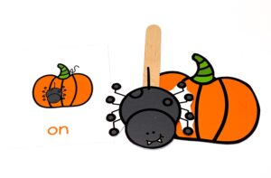 Spider and Pumpkin Halloween Preschool Hands On Activity