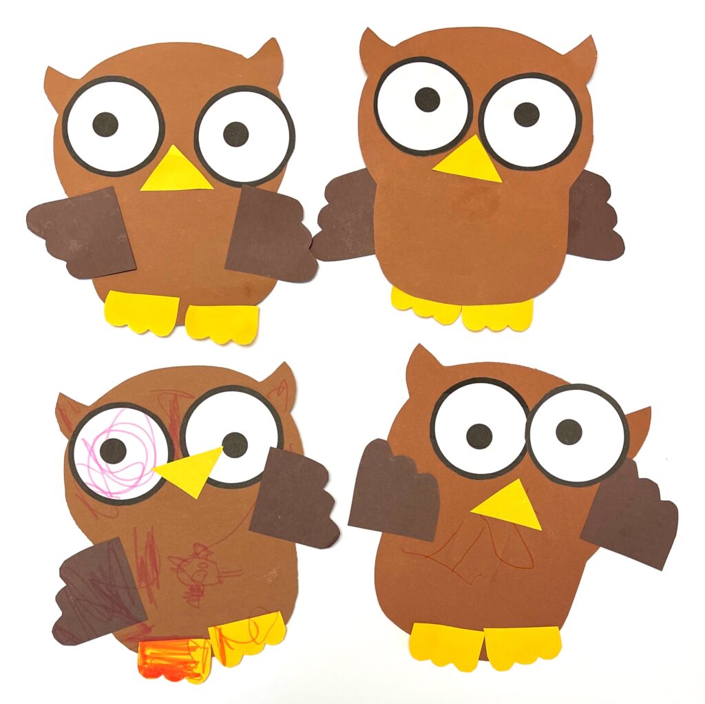 Preschool Student Owl Craft