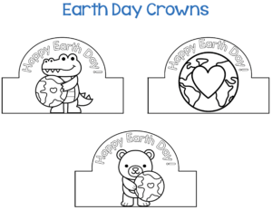 Preschool Earth Day Crown template choices