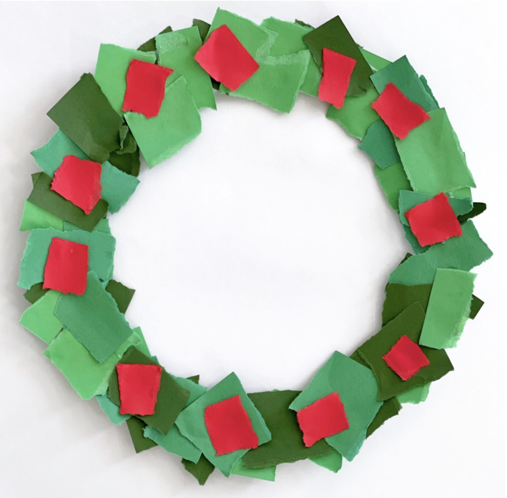 December Preschool Activity Wreath Craft 