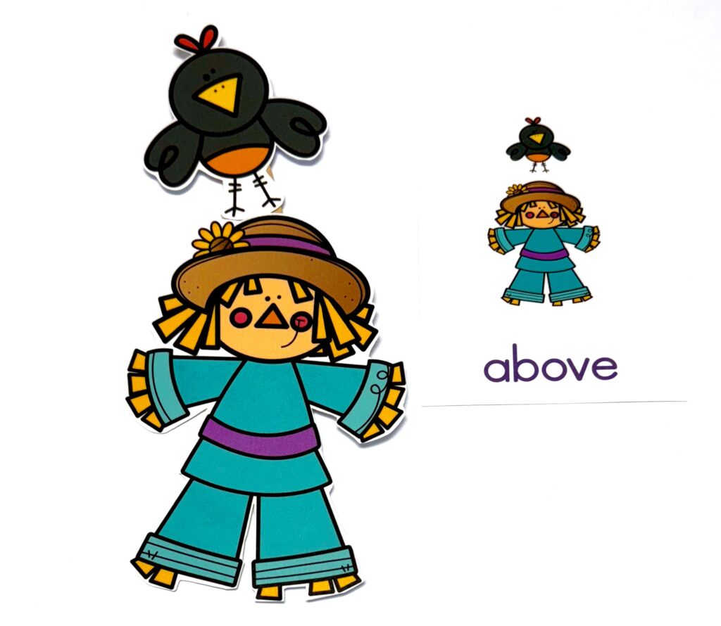 Scarecrow and Crow Position Words Activity