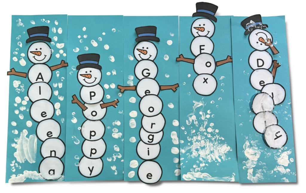 Snowman Name Preschool Activity 