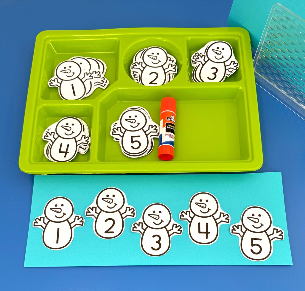 Snowman Number Order Activity