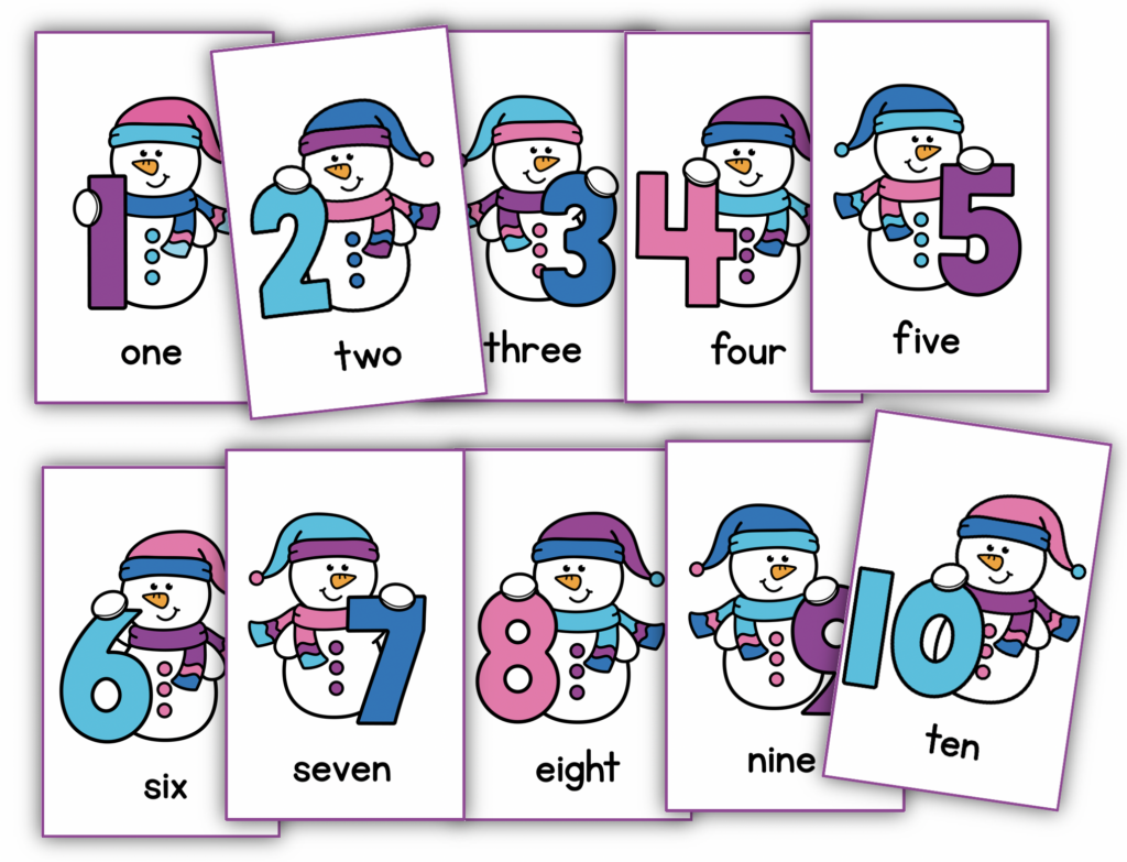 Snowman Number Posters