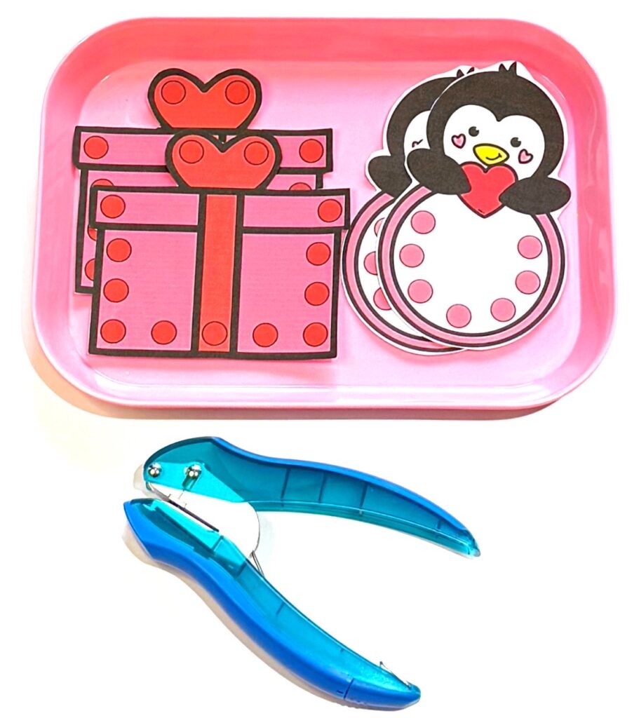 Hole Punch Valentine's Day Fine Motor Activity