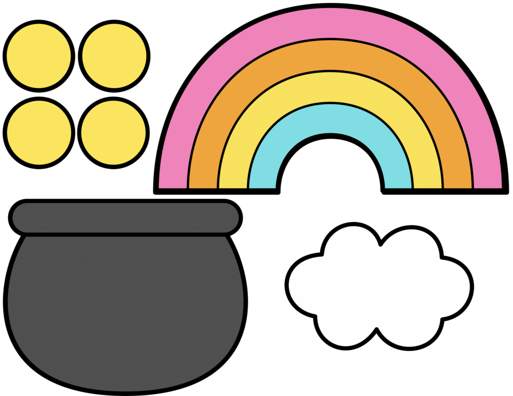 Pot of Gold Craft Color Template