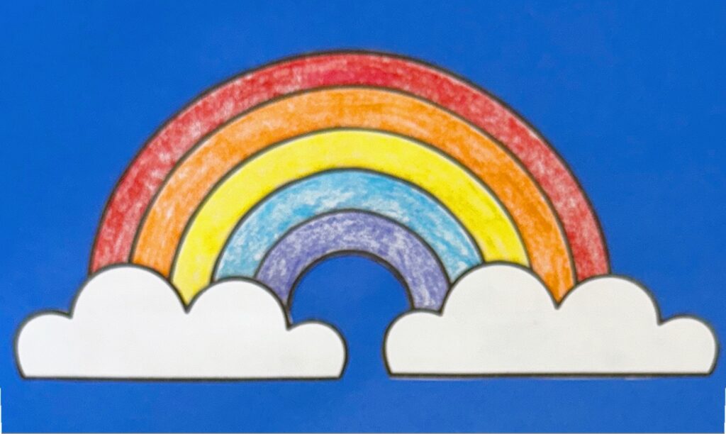 Rainbow colored craft activity  