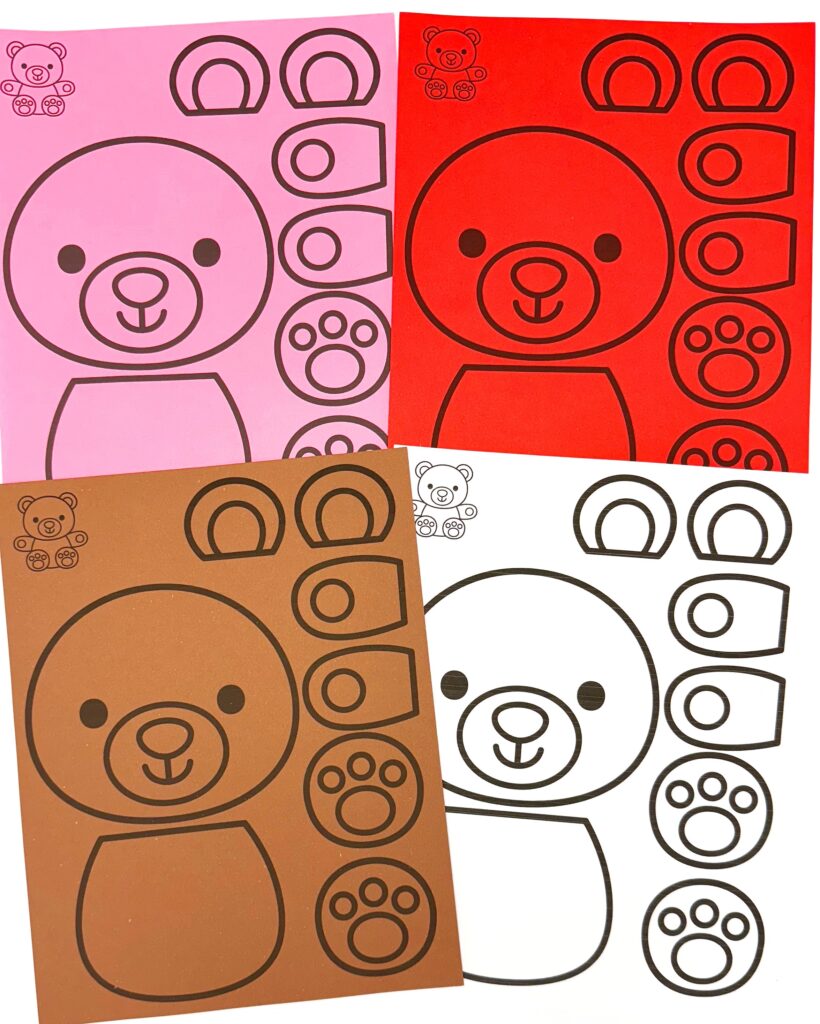 Bear craft templates