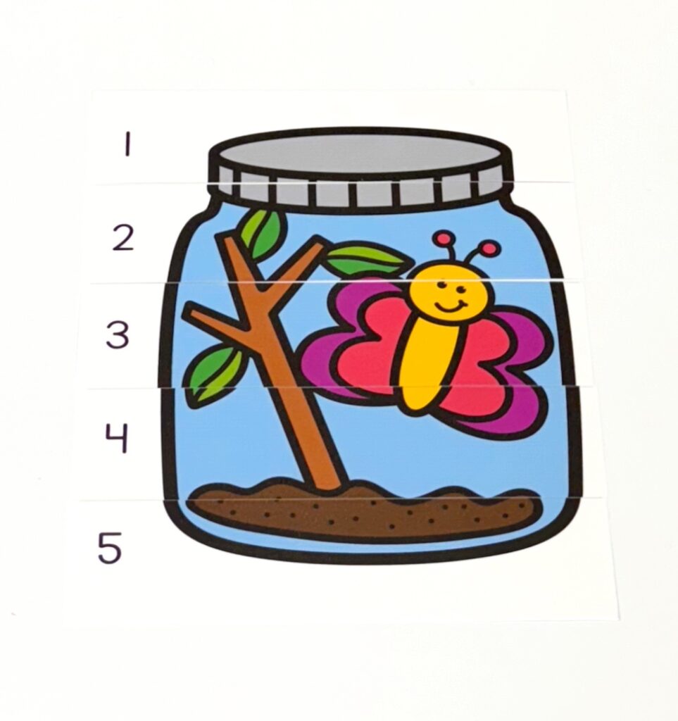 Butterfly number order puzzles