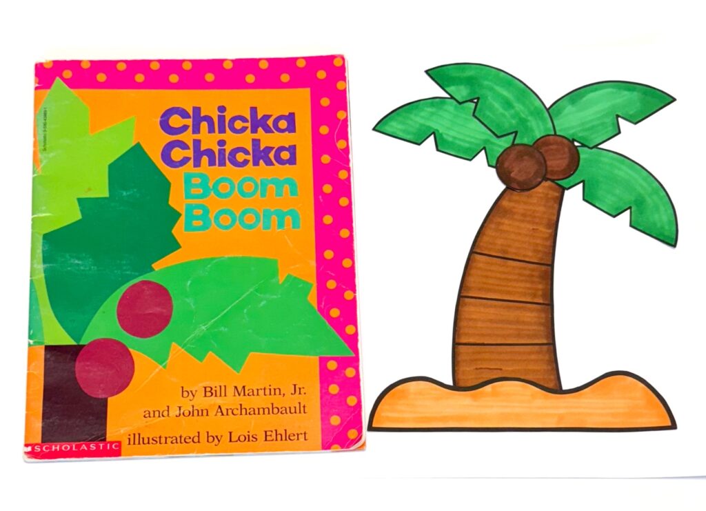 Chicka Chicka Boom Boom and coconut tree craft