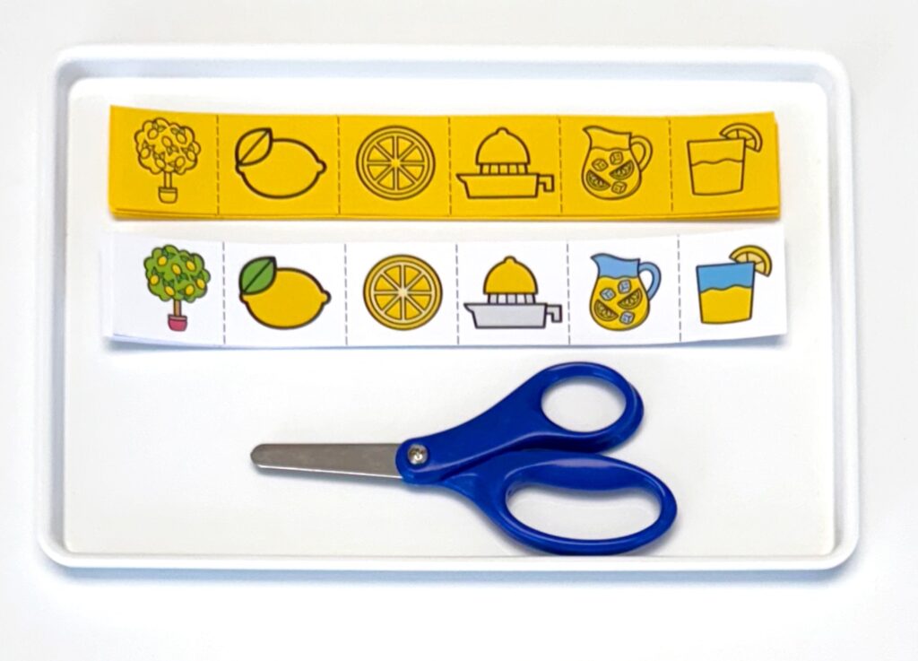 Lemonade themed scissor strips