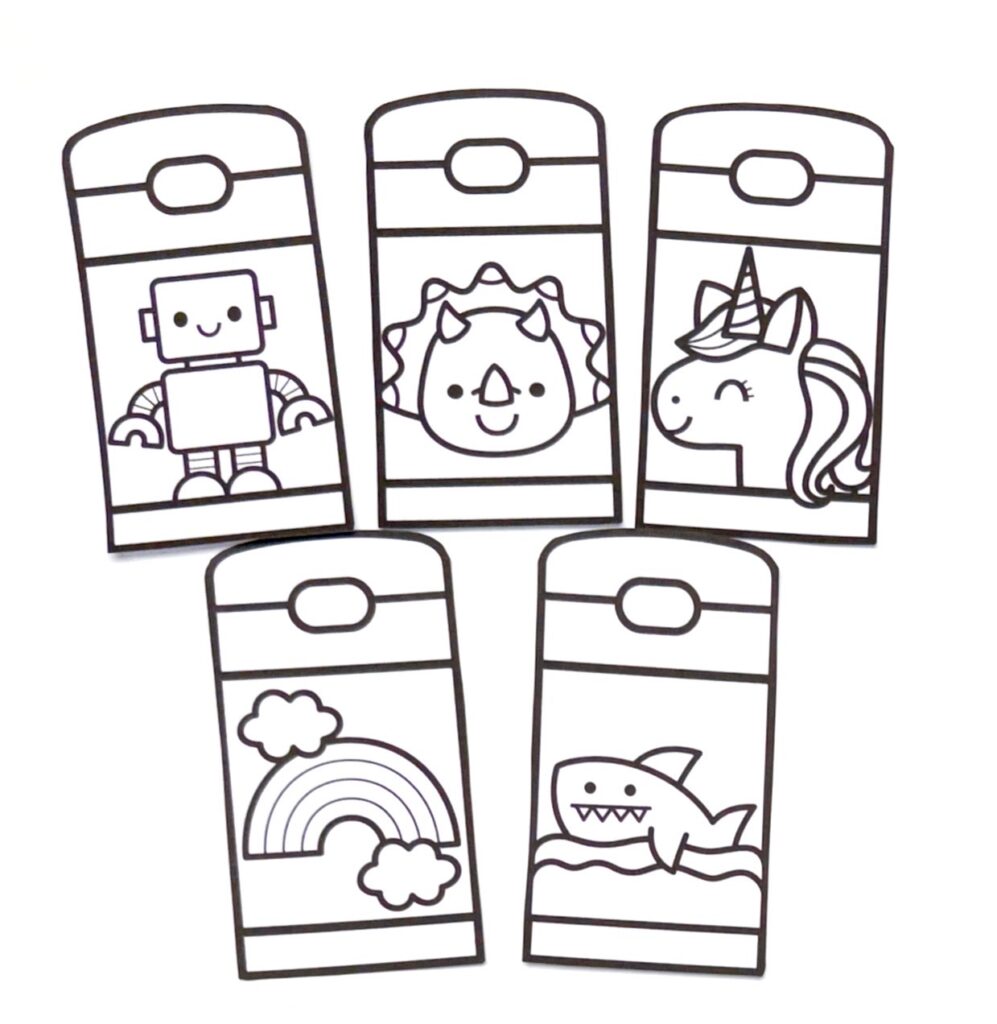 Thermoses to color and add to lunch box name activity 