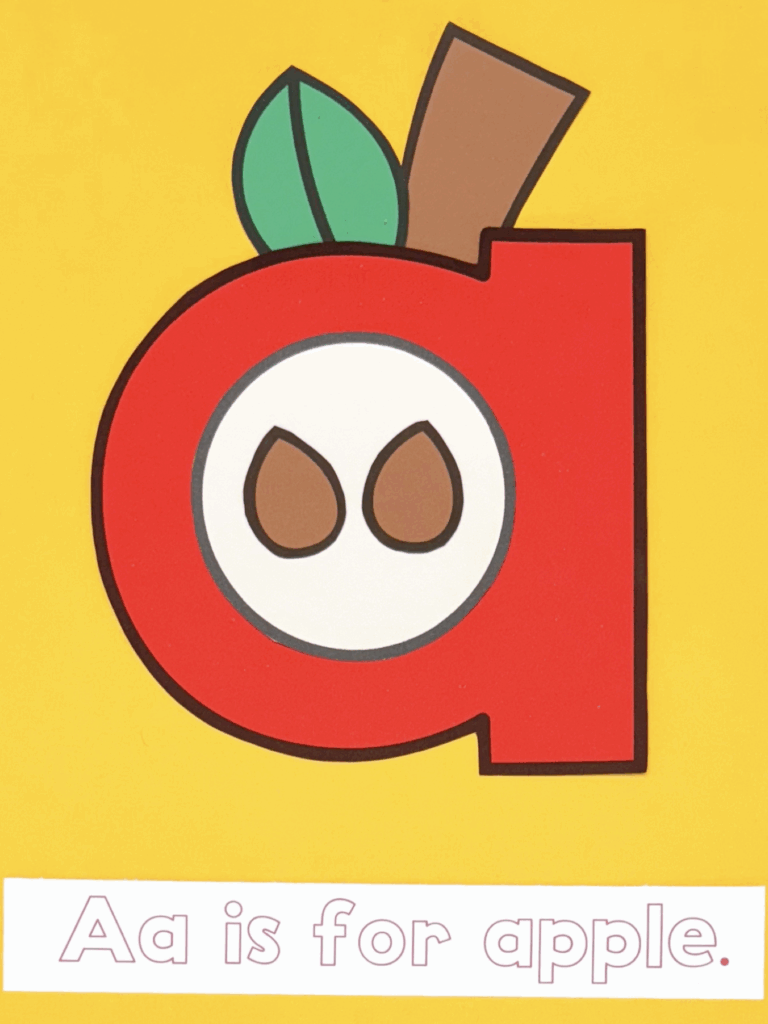 letter a for a is for apple preschool craft project 