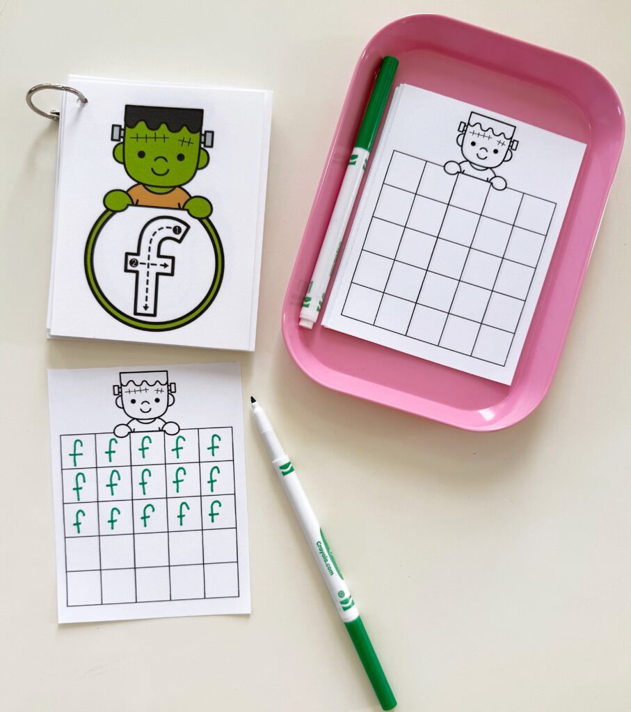 Frankenstein Themed Preschool Writing Activities 