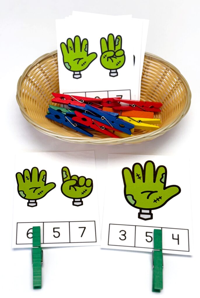 Frank's hands count and clip cards 