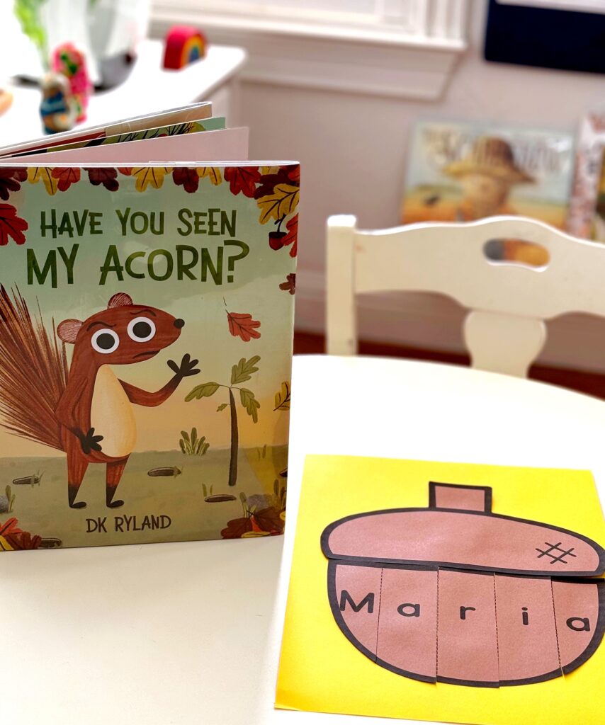 Acorn Name Activity Paired with Where Is My Acorn Book