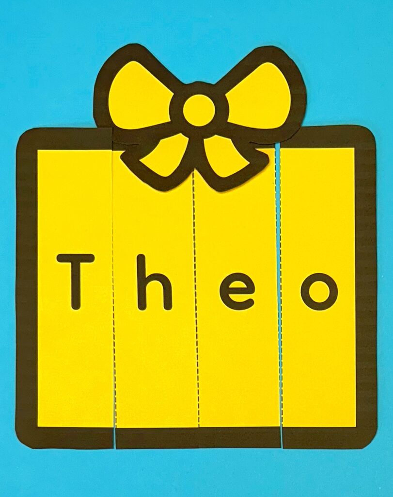 Christmas GiftName and Scissor Name Activity